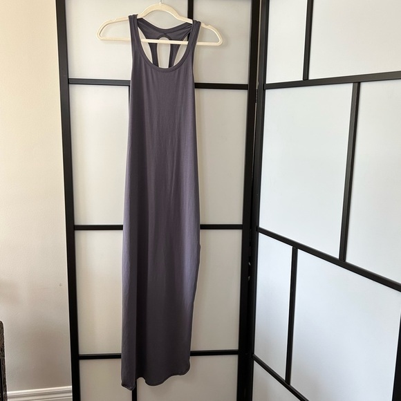 [S] 2019 Lululemon Restore and Revitalize Maxi Dress In Moonwalk Grey Purple - Picture 3 of 9